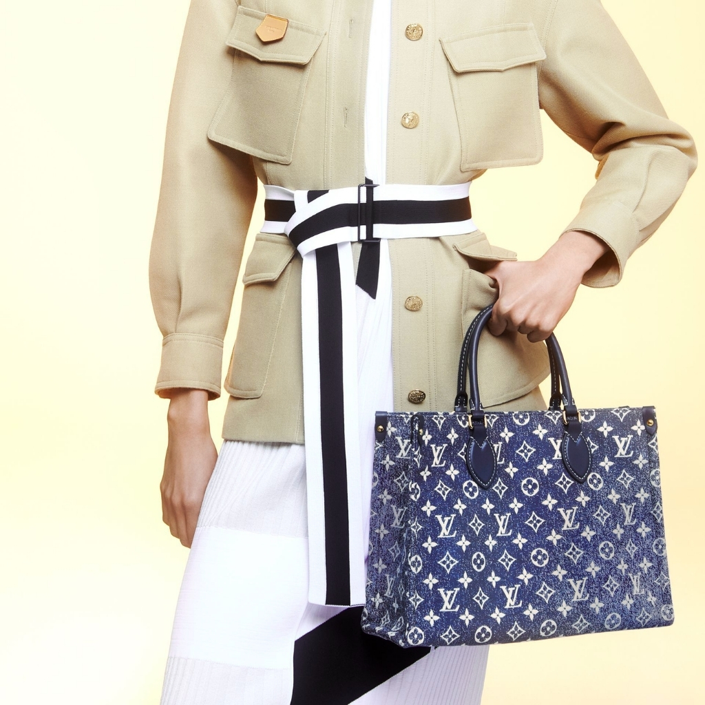 Louis Vuitton Onthego MM Denim Bag 35Cm M59608 - Image 9