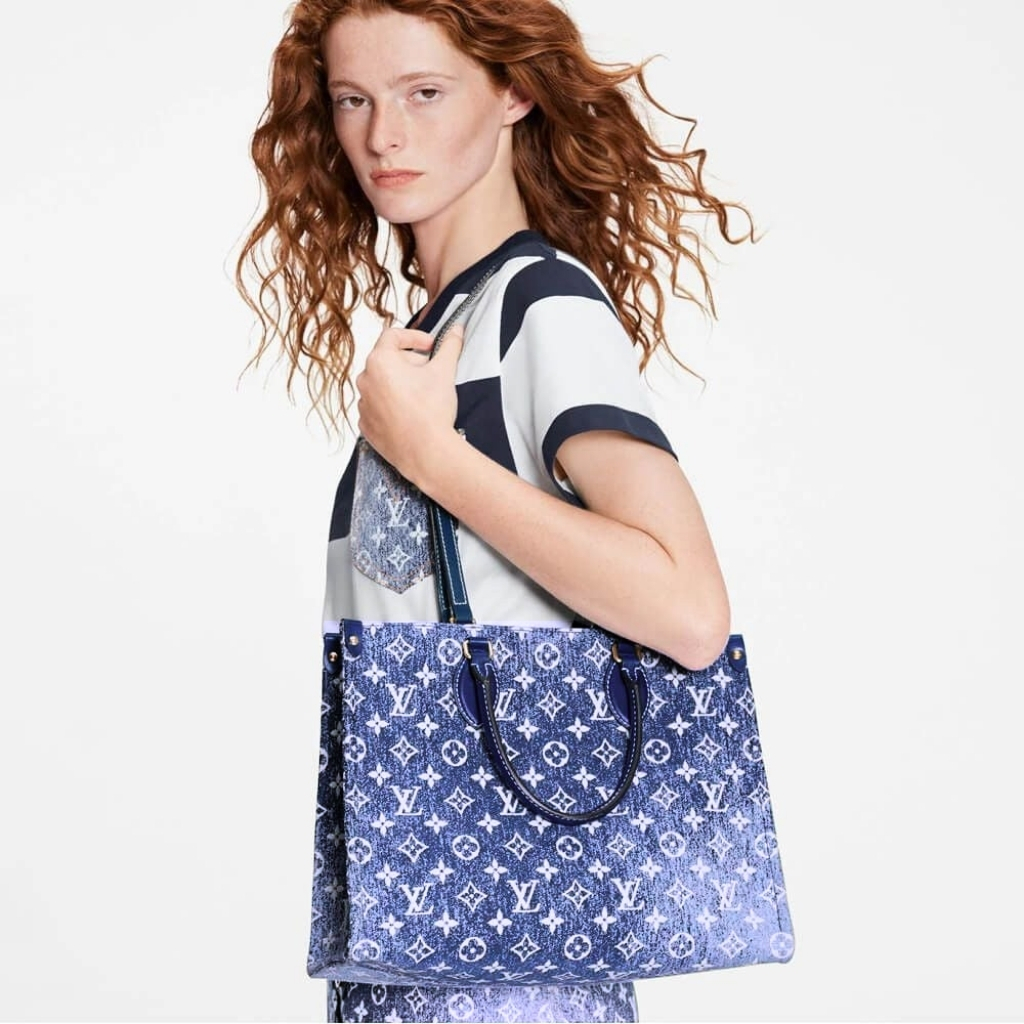 Louis Vuitton Onthego MM Denim Bag 35Cm M59608 - Image 8