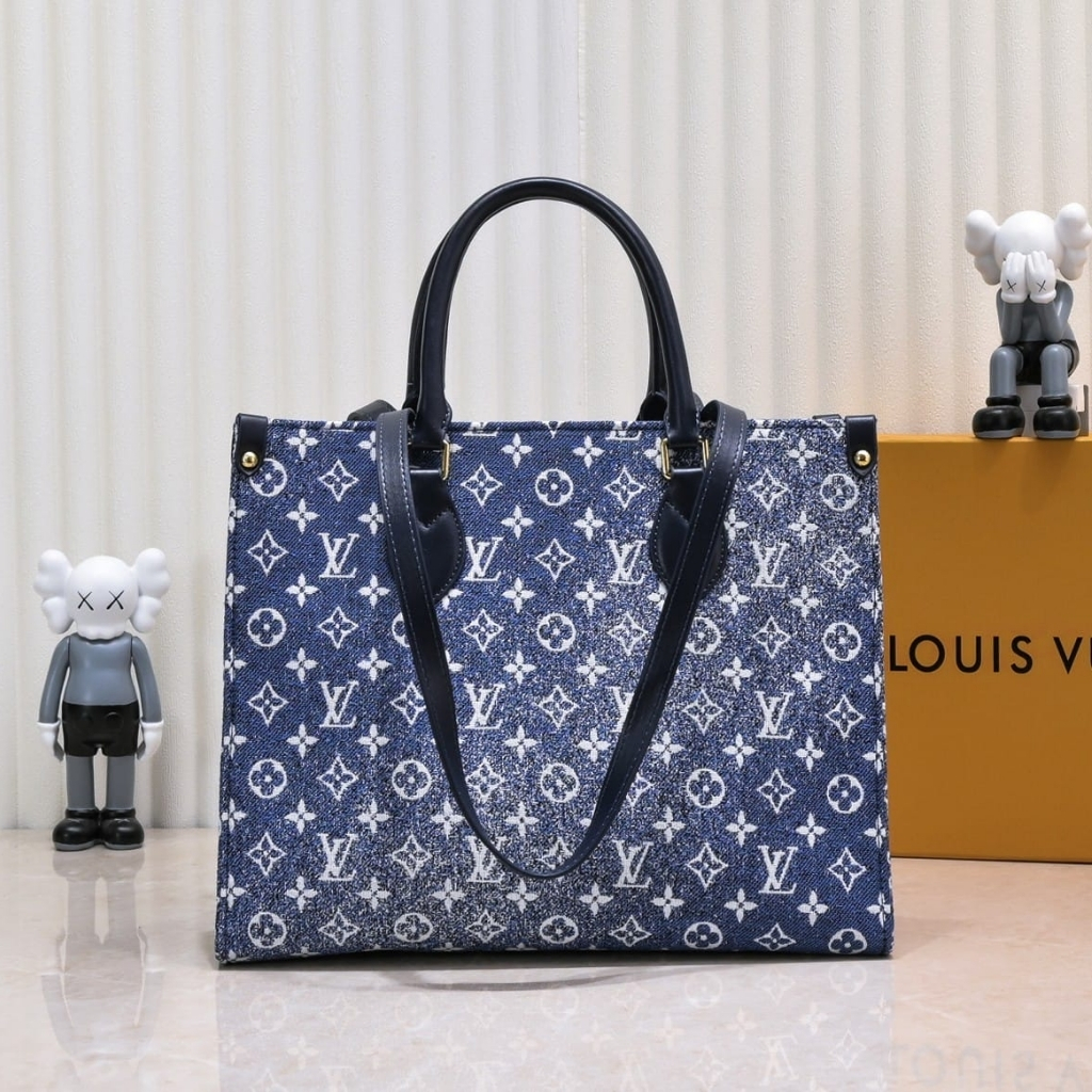 Louis Vuitton Onthego MM Denim Bag 35Cm M59608 - Image 2