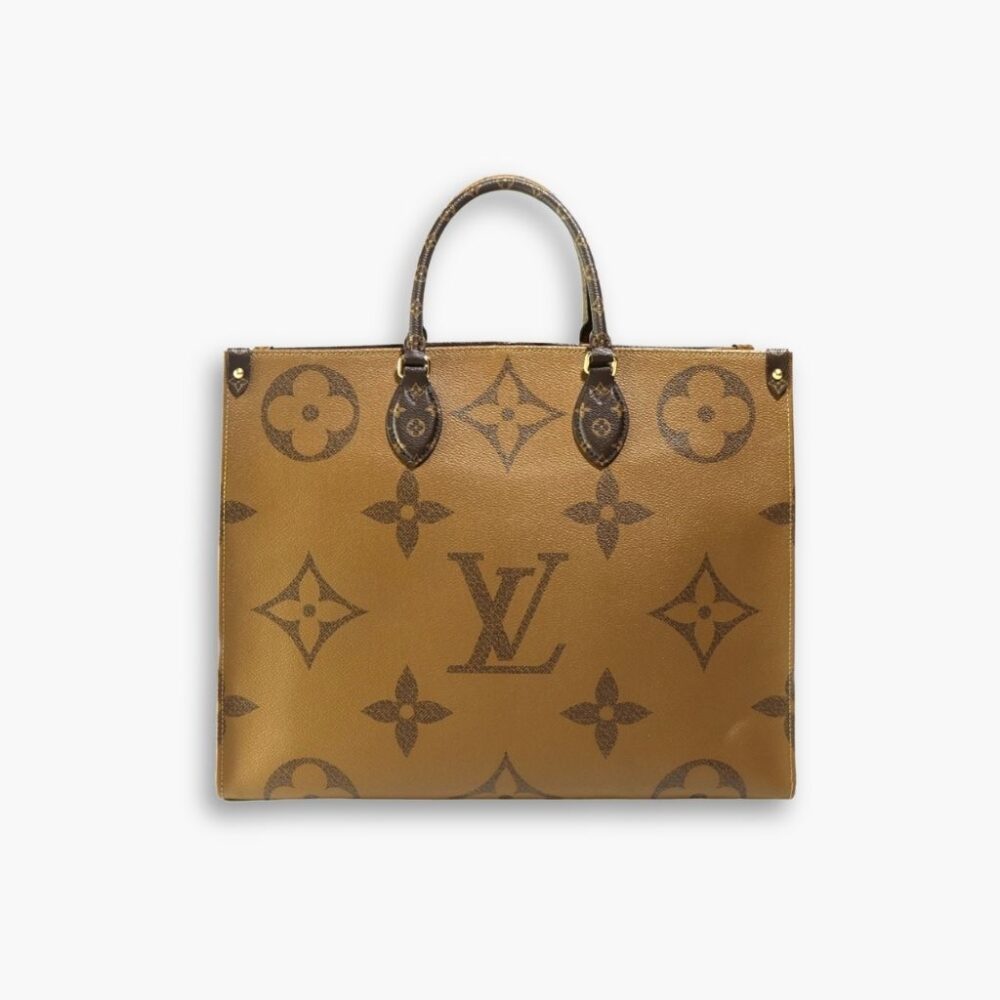 Louis Vuitton Rare Monogram Giant Onthego GM Tote Brown 34Cm
