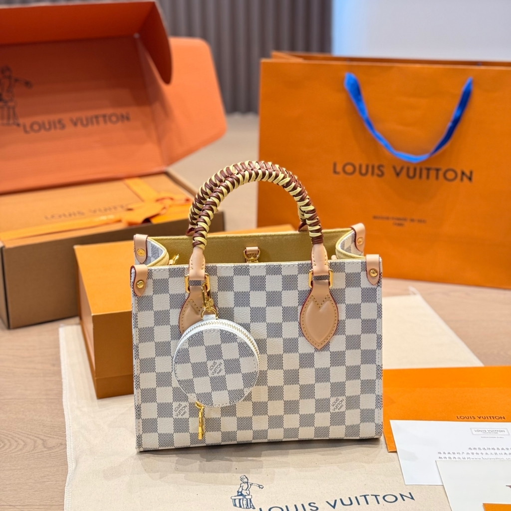 Louis Vuitton Onthego PM Damier Azur Banana 25Cm - Image 2