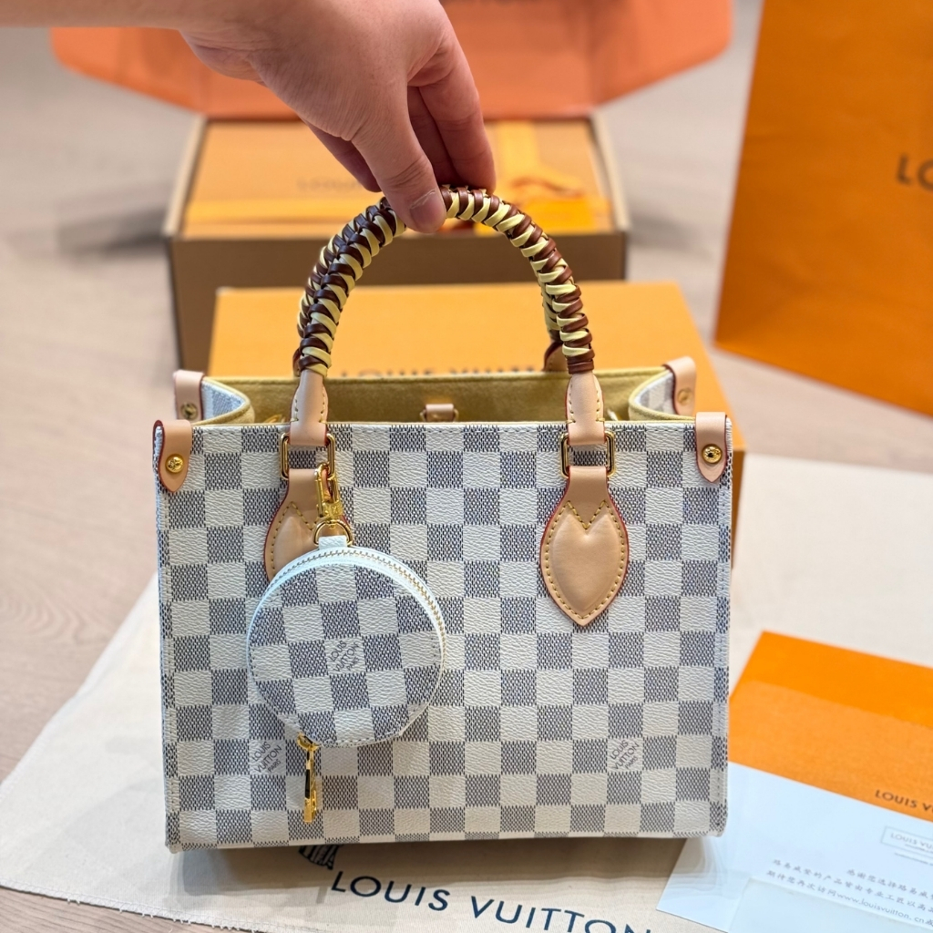Louis Vuitton Onthego PM Damier Azur Banana 25Cm - Image 3