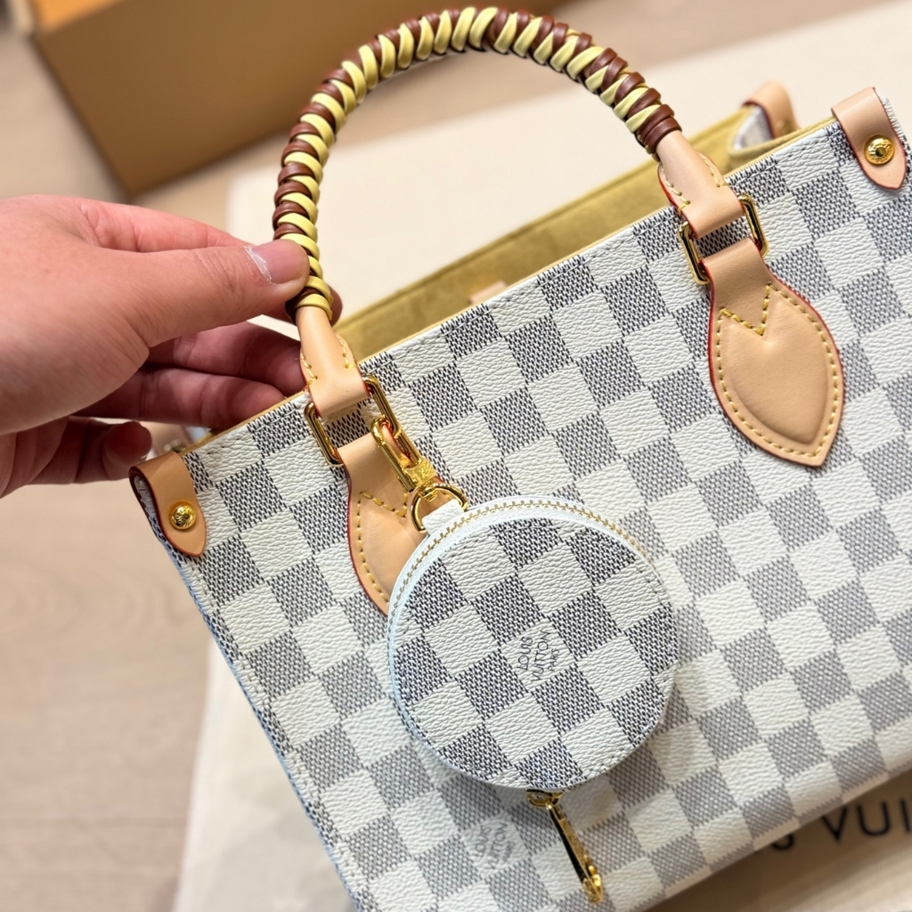 Louis Vuitton Onthego PM Damier Azur Banana 25Cm - Image 6