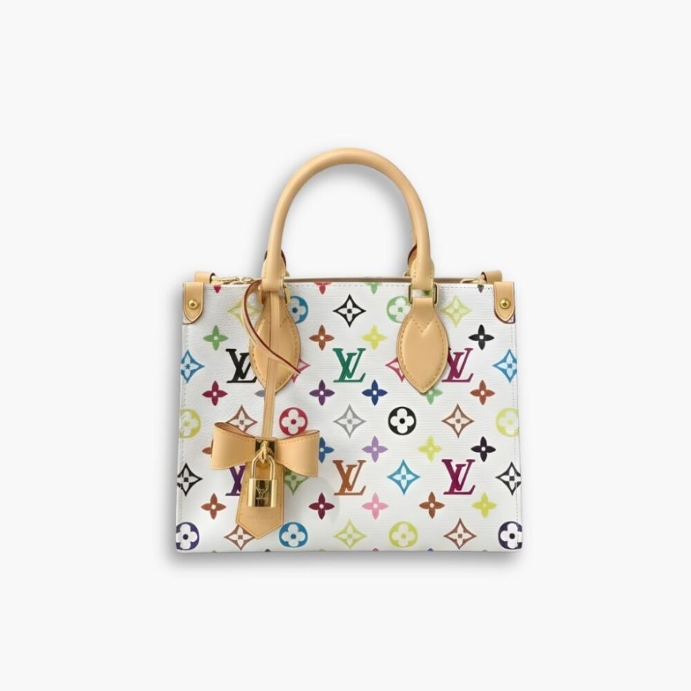 Louis Vuitton OnTheGo PM Monogram Multicolor White 25Cm M27580