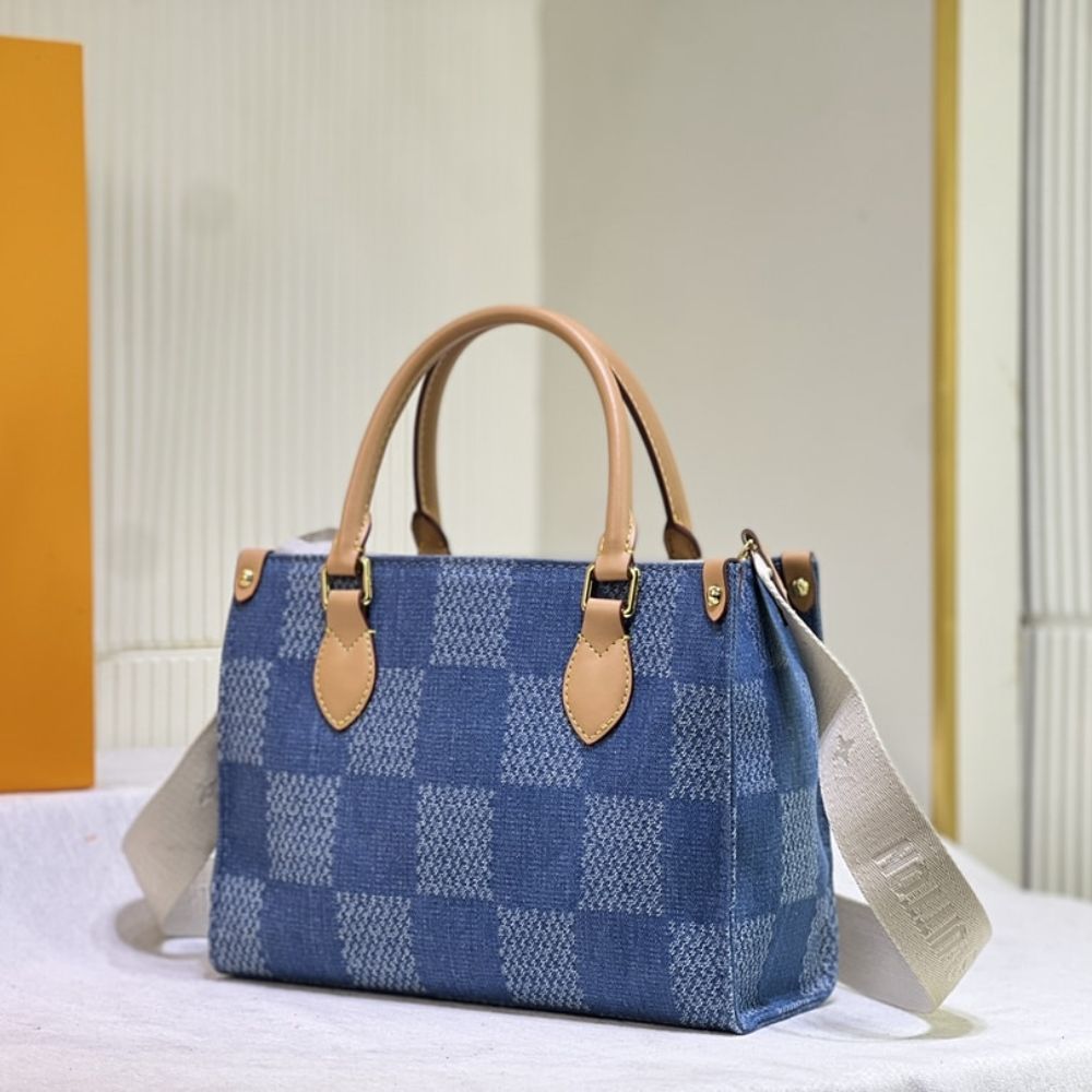 Louis Vuitton Onthego PM Denim Blue 25Cm - Image 4