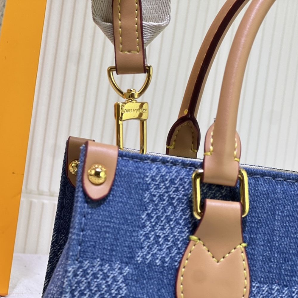 Louis Vuitton Onthego PM Denim Blue 25Cm - Image 9