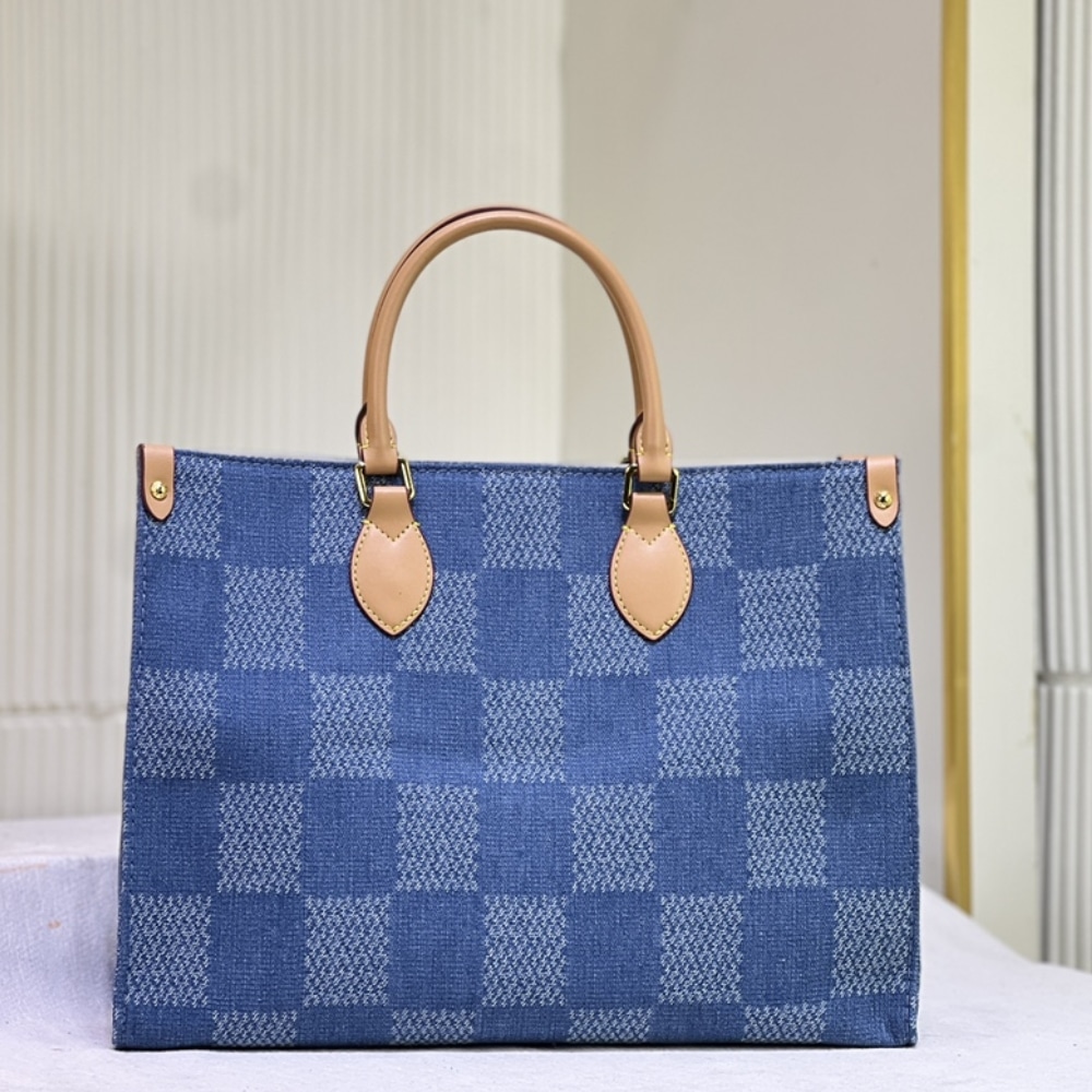 Louis Vuitton On The Go MM Damier Denim Blue 35Cm - Image 2