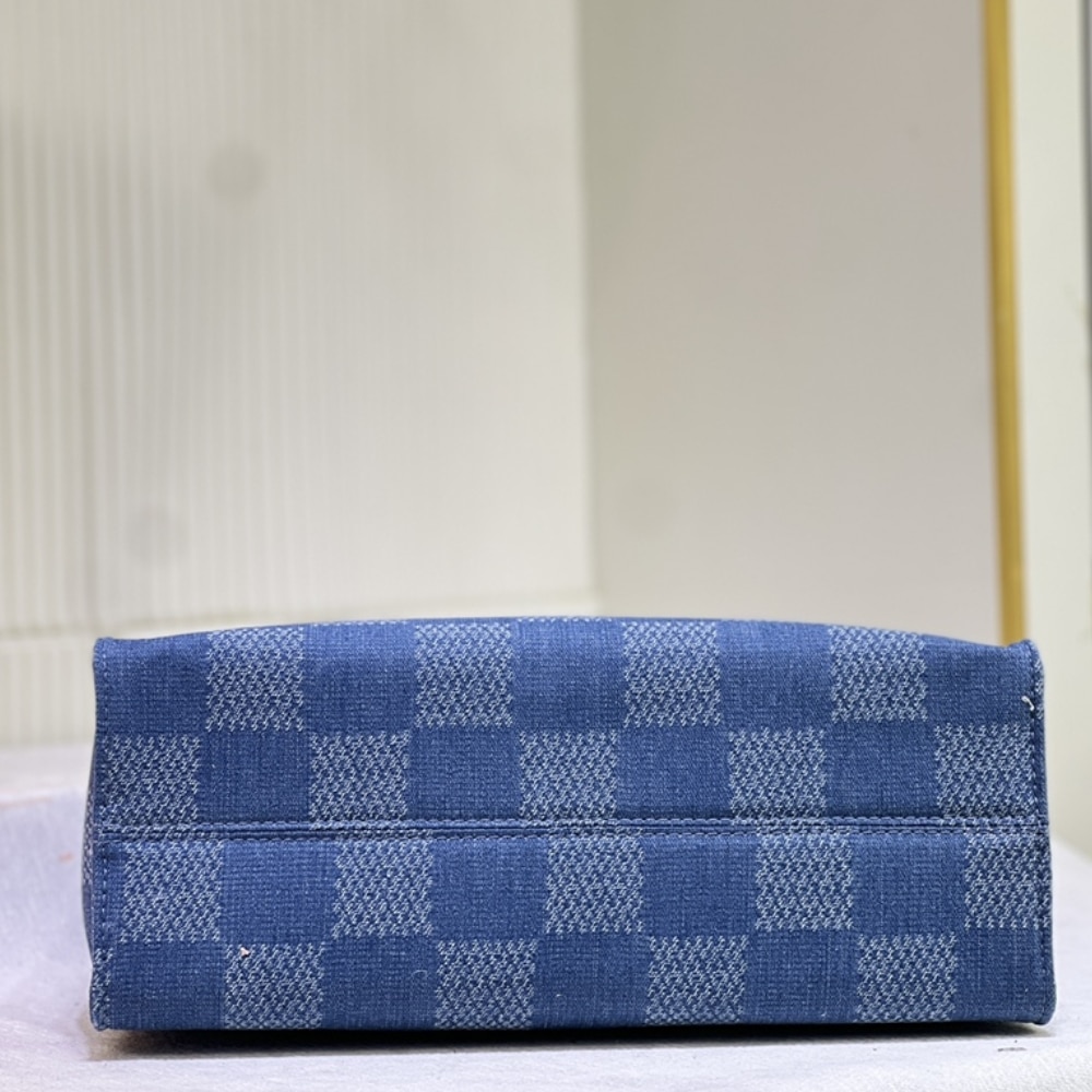 Louis Vuitton On The Go MM Damier Denim Blue 35Cm - Image 6