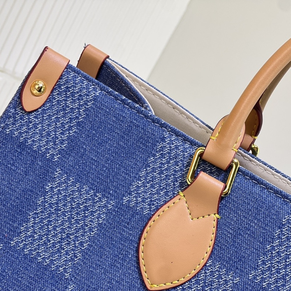Louis Vuitton On The Go MM Damier Denim Blue 35Cm - Image 7