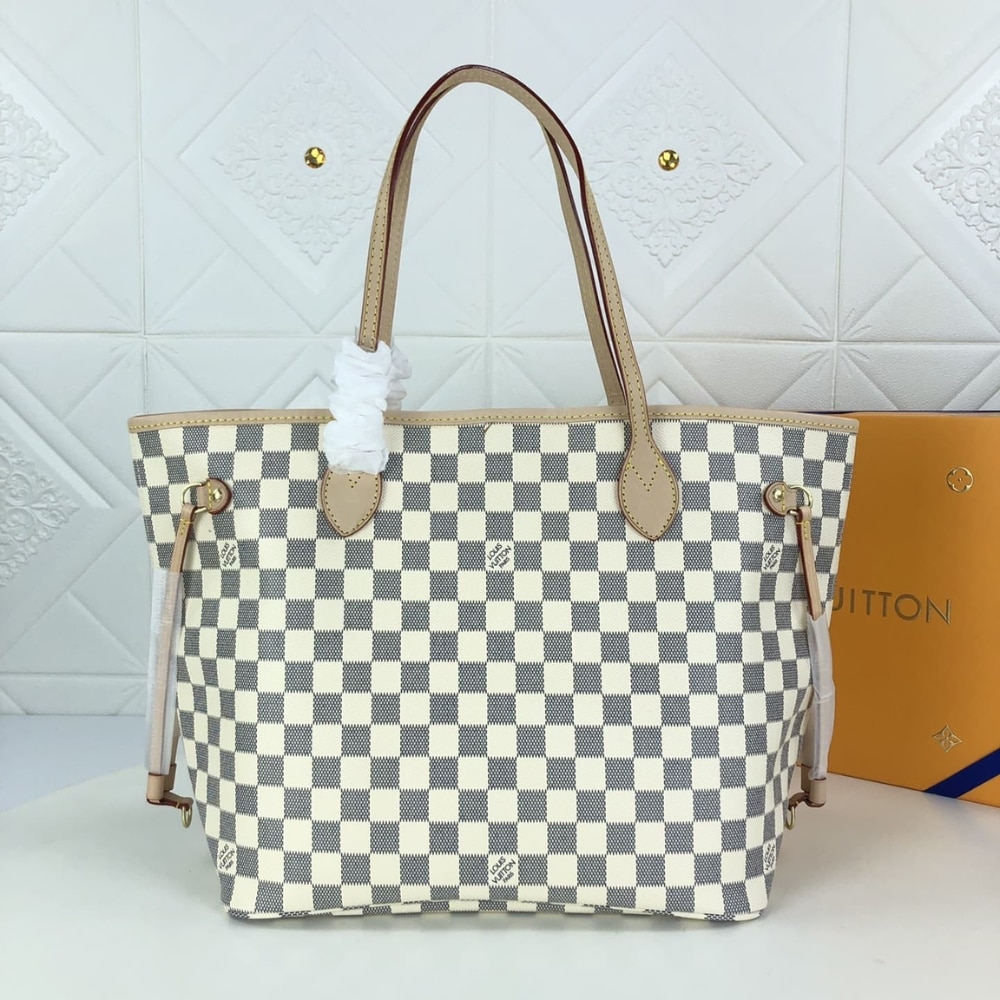 Louis Vuitton Neverfull GM Damier Azur Rose Ballerine Pink 39Cm N40601 - Image 3