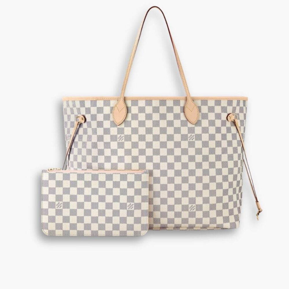 Louis Vuitton Neverfull GM Damier Azur Rose Ballerine Pink 39Cm N40601