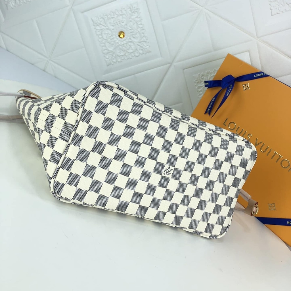 Louis Vuitton Neverfull GM Damier Azur Rose Ballerine Pink 39Cm N40601 - Image 6