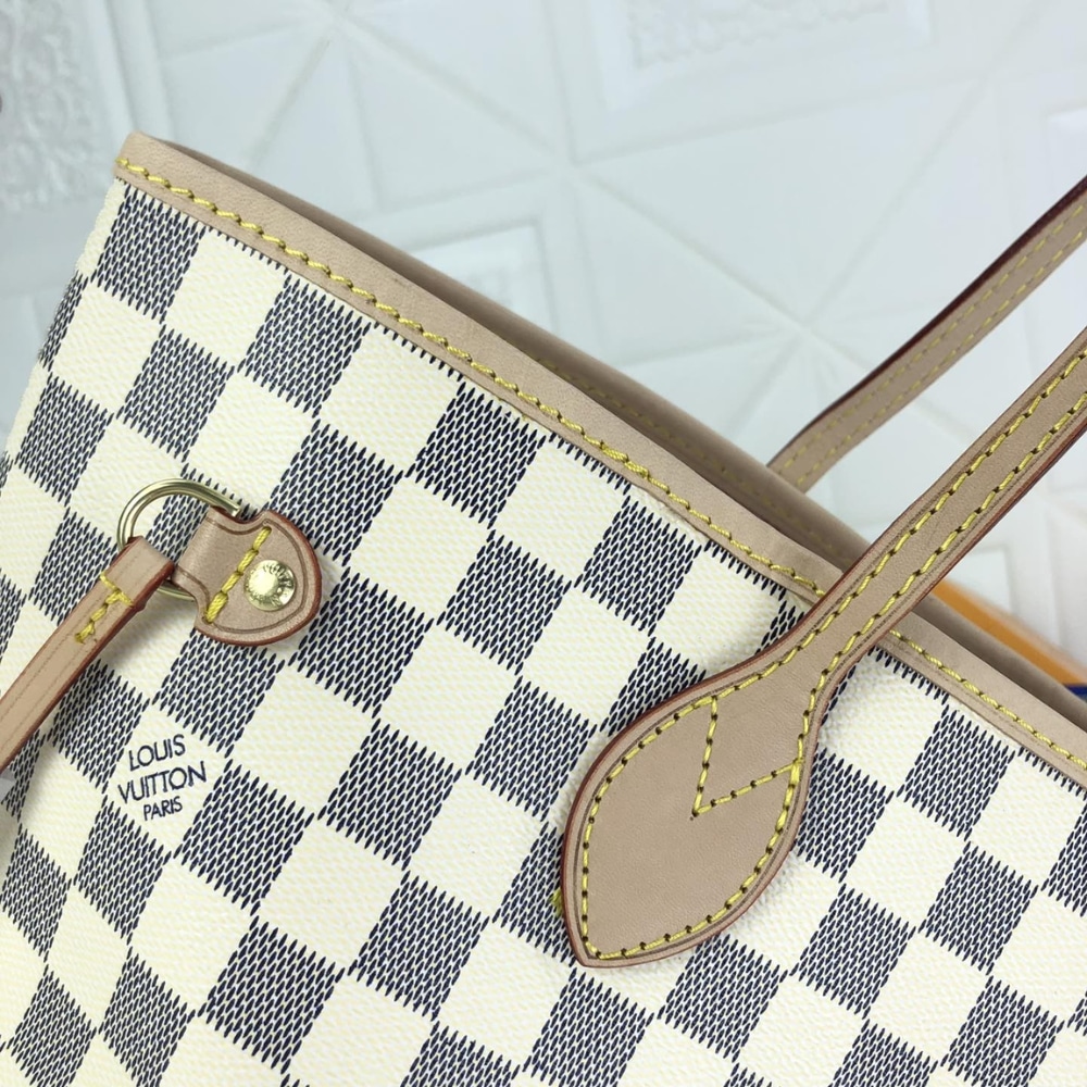 Louis Vuitton Neverfull GM Damier Azur Rose Ballerine Pink 39Cm N40601 - Image 10