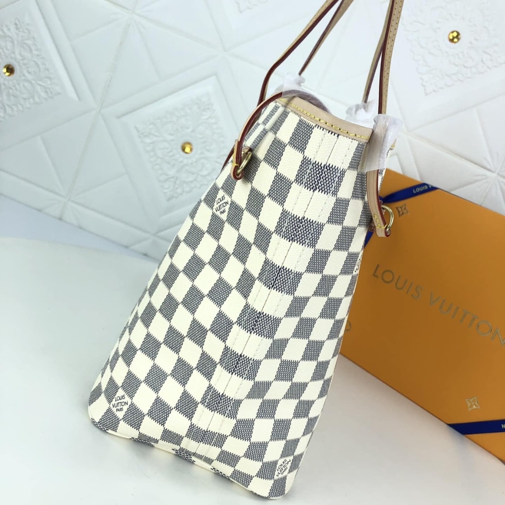Louis Vuitton Neverfull GM Damier Azur Rose Ballerine Pink 39Cm N40601 - Image 4