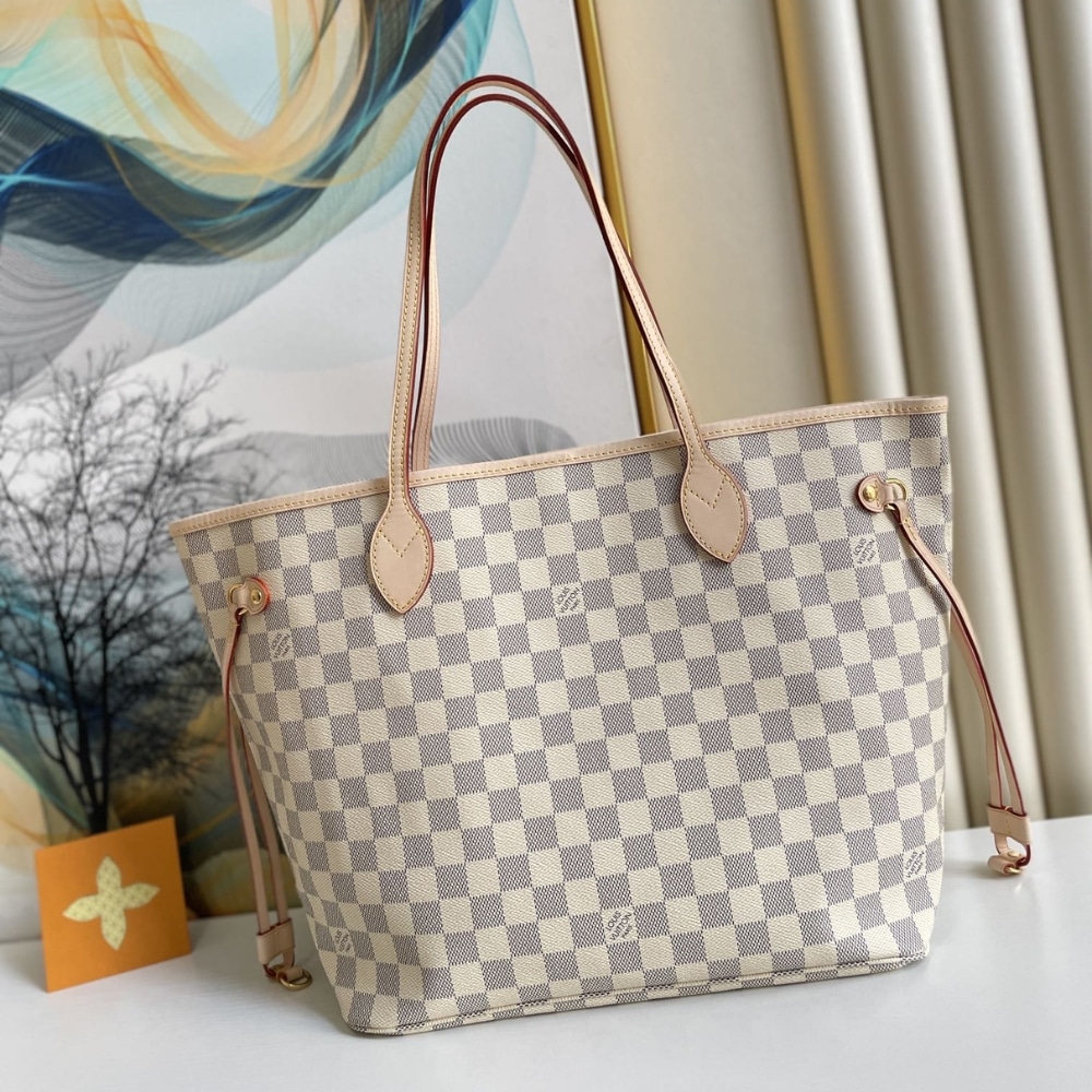 Louis Vuitton Neverfull GM Damier Azur Canvas Beige 39Cm N40602 - Image 2