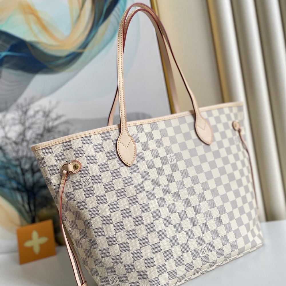 Louis Vuitton Neverfull GM Damier Azur Canvas Beige 39Cm N40602 - Image 3