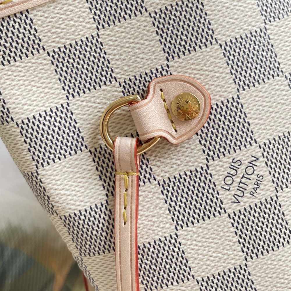 Louis Vuitton Neverfull GM Damier Azur Canvas Beige 39Cm N40602 - Image 6