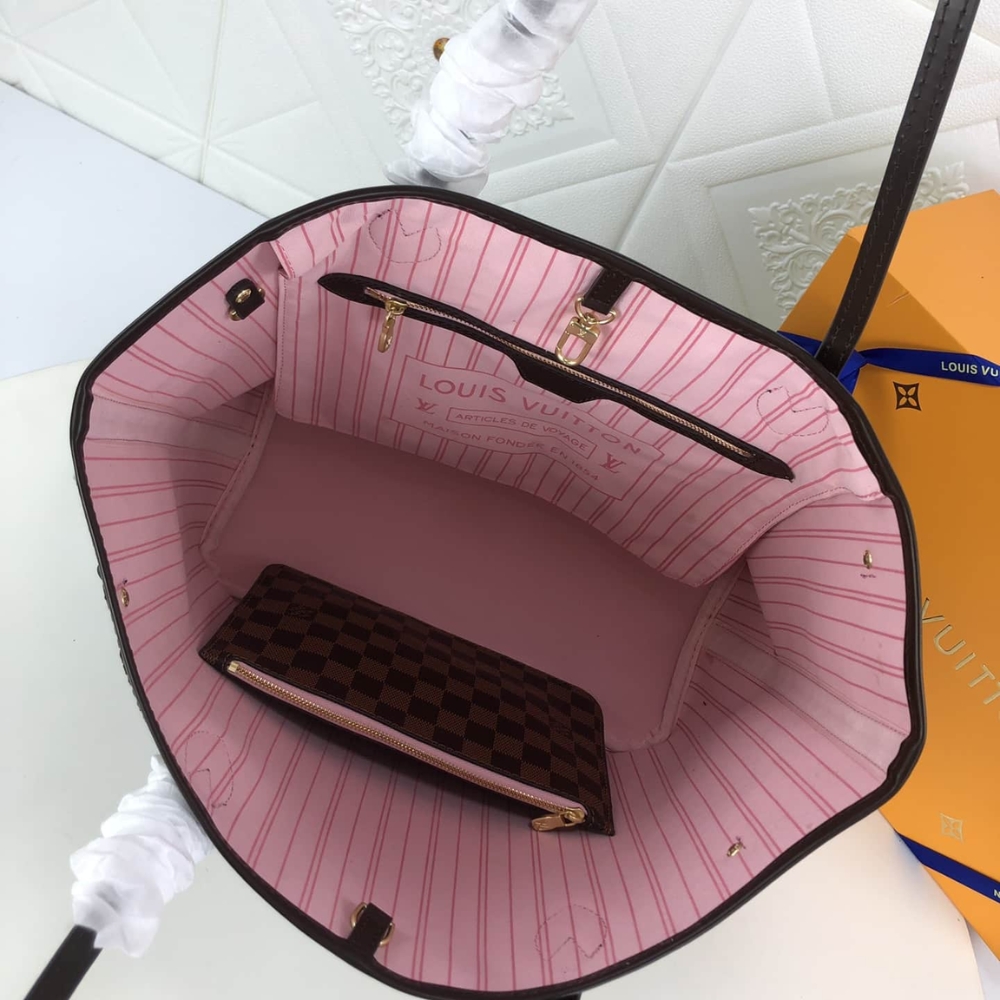 Louis Vuitton Neverfull GM Damier Ebene Light Pink 39Cm N41357 - Image 9