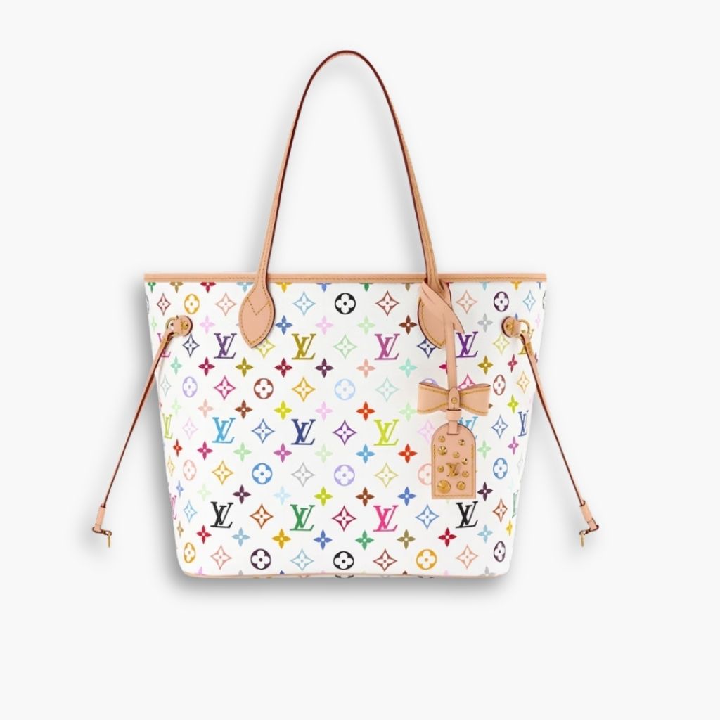 Louis Vuitton x Murakami Neverfull MM Multicolor White 31cm M27787