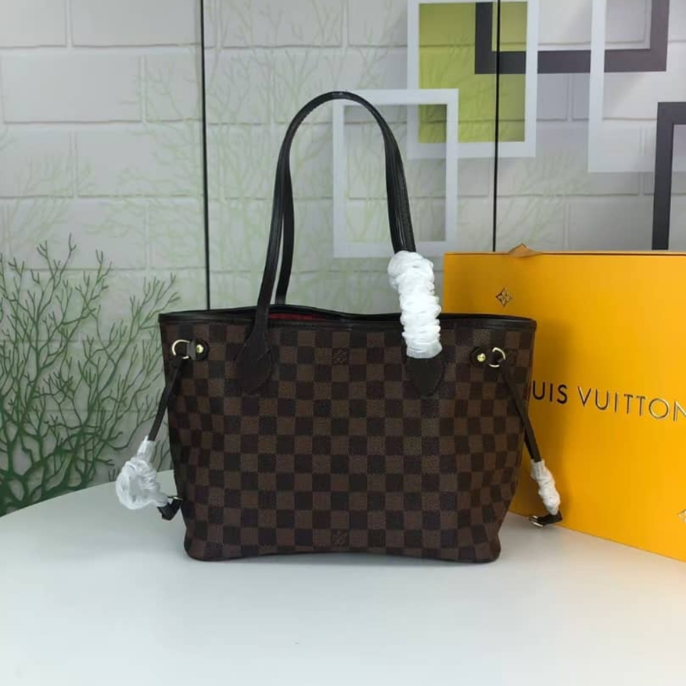 Louis Vuitton Neverfull PM Damier Ebene Cerise Red 29Cm N41359 - Image 3