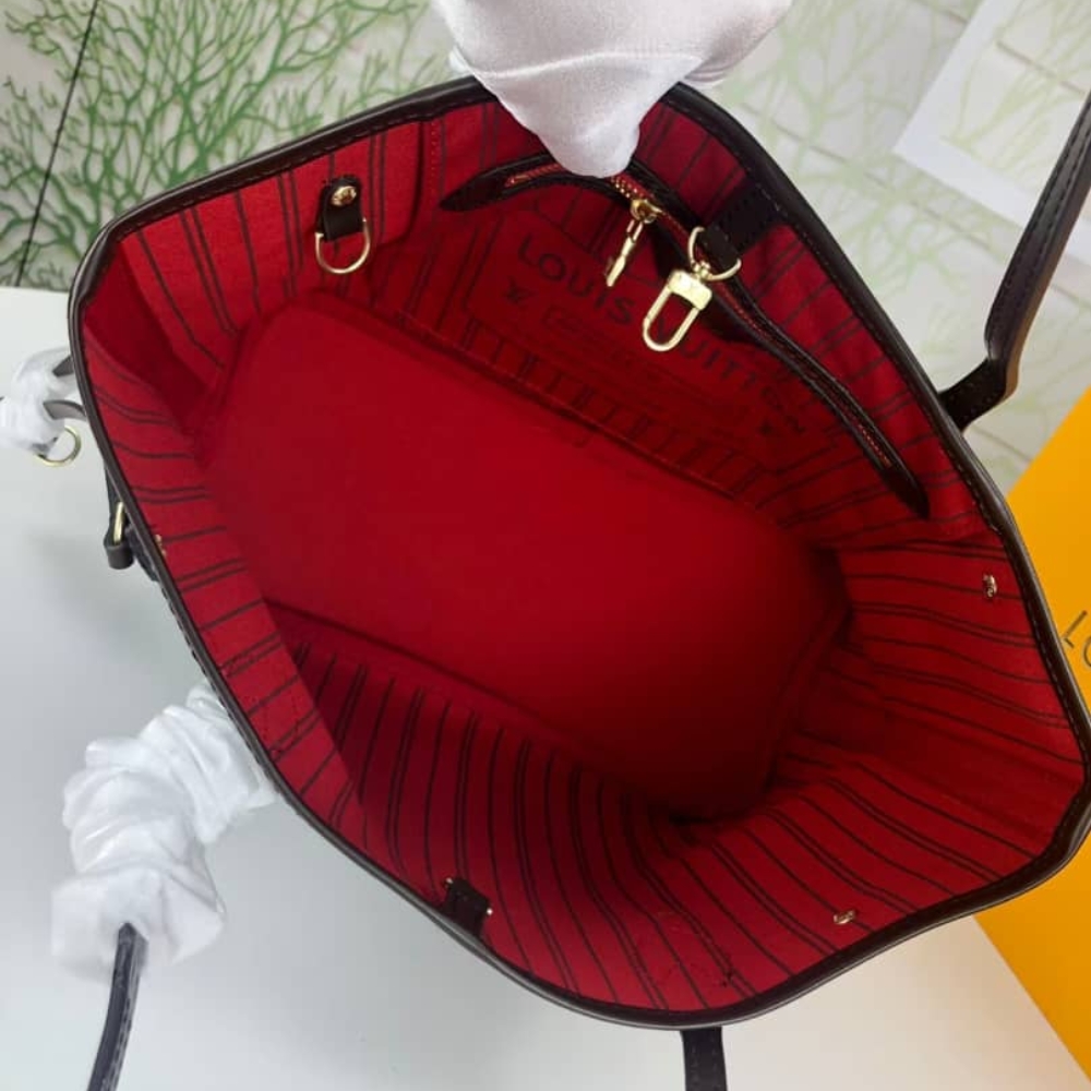 Louis Vuitton Neverfull PM Damier Ebene Cerise Red 29Cm N41359 - Image 8
