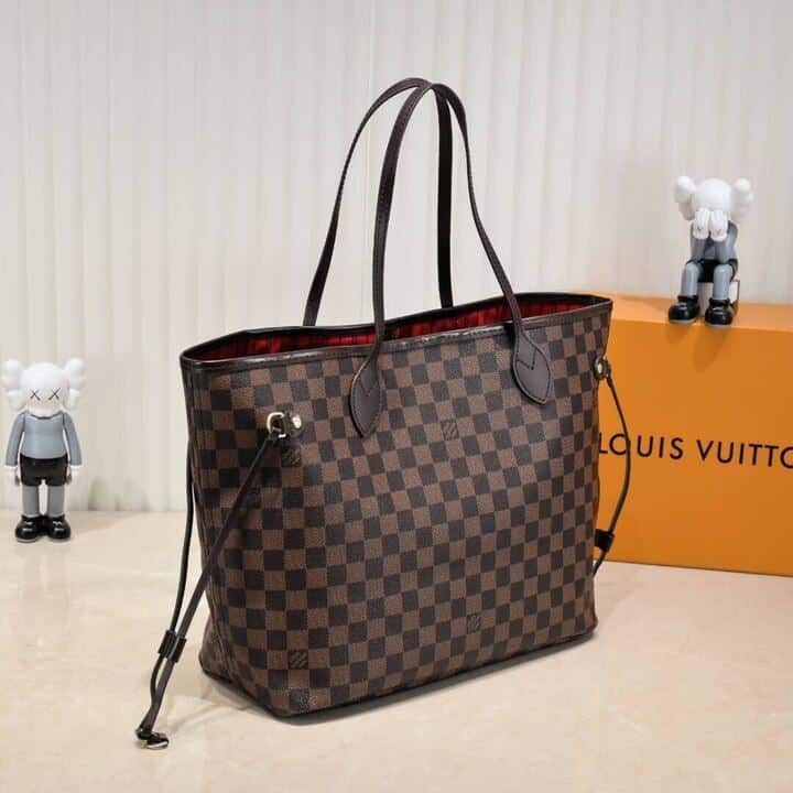 Louis Vuitton Neverfull MM Damier Ebene Cerise Red 31Cm N40599 - Image 3