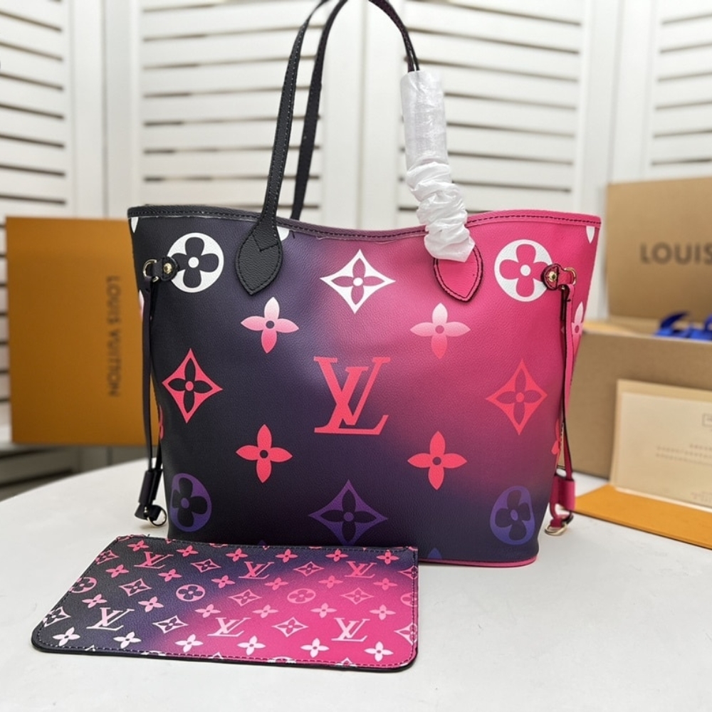 Louis Vuitton Neverfull MM Midnight Fuchia 31Cm M20511 - Image 2