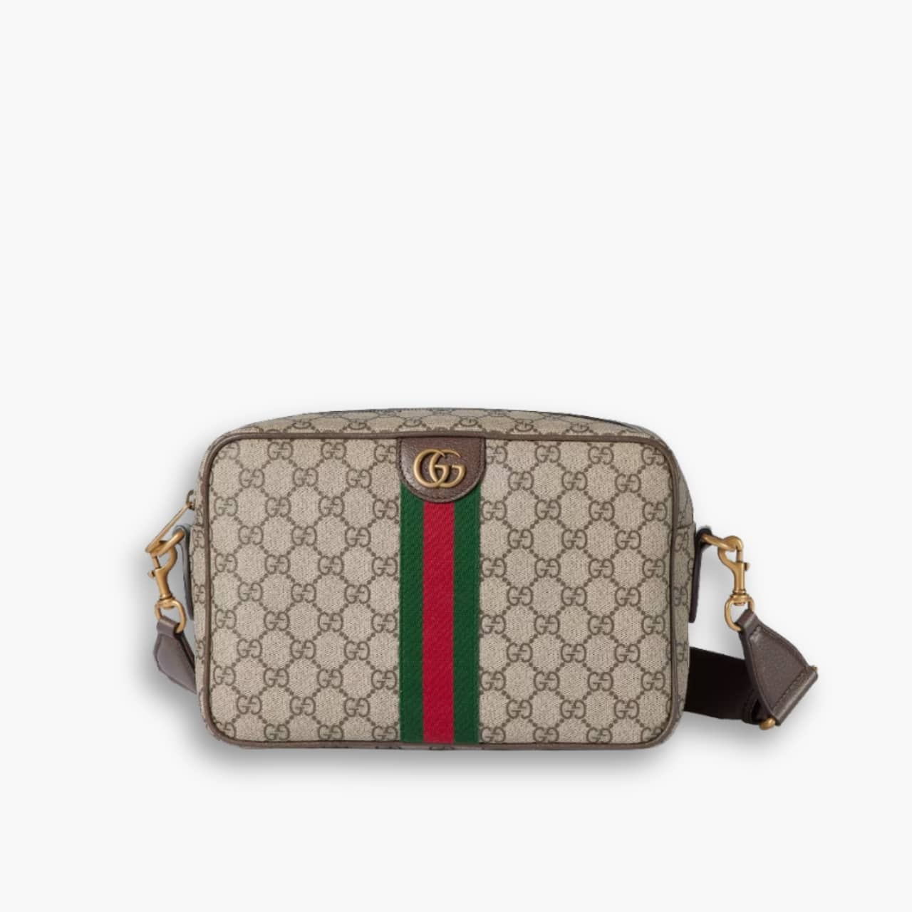 Mirror Quality - Gucci Ophidia Medium Crossbody Bag Beige And Dark Brown 28Cm 834468 FAEOF 9745